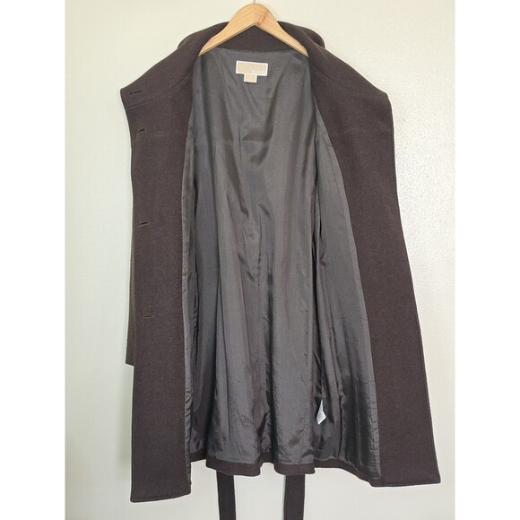 Michael Kors Brown Wool Blend Belted Coat Womens Size Small Jacket - Picture 9 of 12